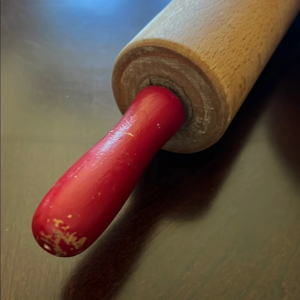 Handcrafted Wooden Cookware: Vintage Rolling Pin & Spiral Bread Proofing Basket